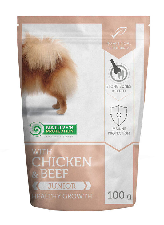 Wet Food for Young Dogs with Beef and Chicken