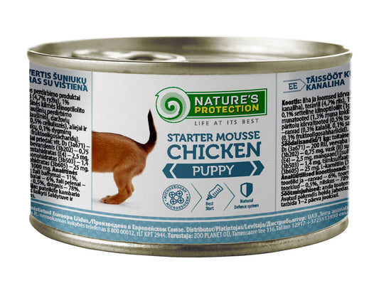 Comida enlatada Nature's Protection para perros jóvenes con pollo